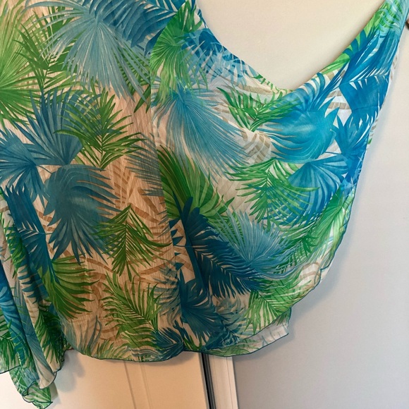 🌟Ashley Stewart Women Palm Tree Sleeveless Dress - Picture 2 of 5